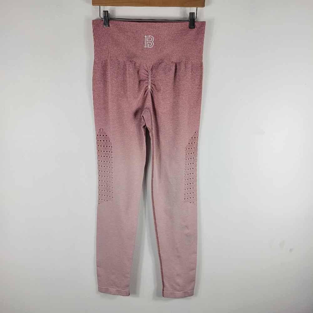 Unbranded Scrunch Butt High Waist Compression Lazer Cutout Ombre Leggings